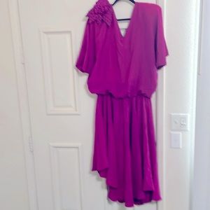 Vintage Silk magenta dress Sz 10